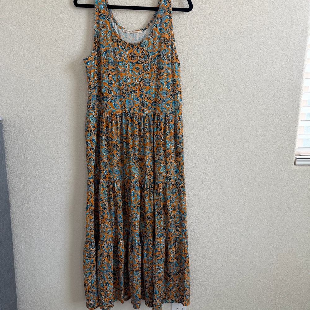 Peruvian Connection Amalfi Maxi Dress in Mandarin Floral, Size XL - Picture 5 of 10